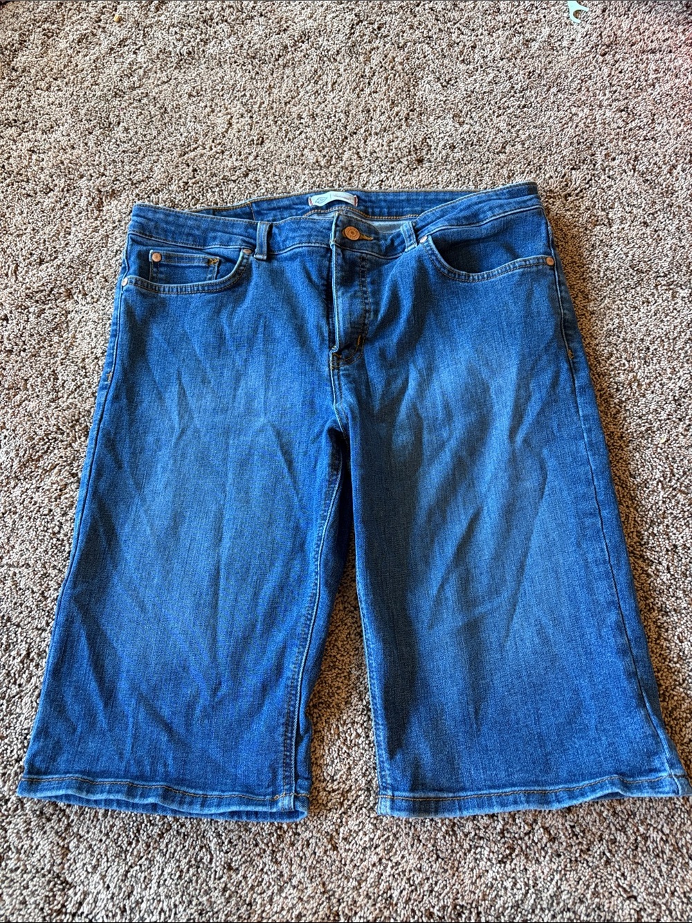 Dickies Women’s Dark Blue Denim Shorts - Size 12